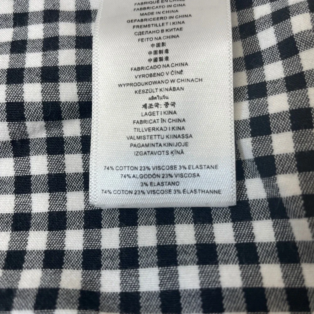 MICHAEL Michael Kors Gingham Cropped Pants Women's Size 14 Black White Check